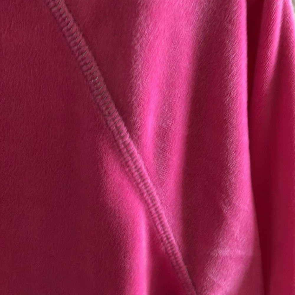 Muk Luks Hot‎ Pink/ Fuchsia Velour Sweatshirt Sz M- EUC - Picture 5 of 7